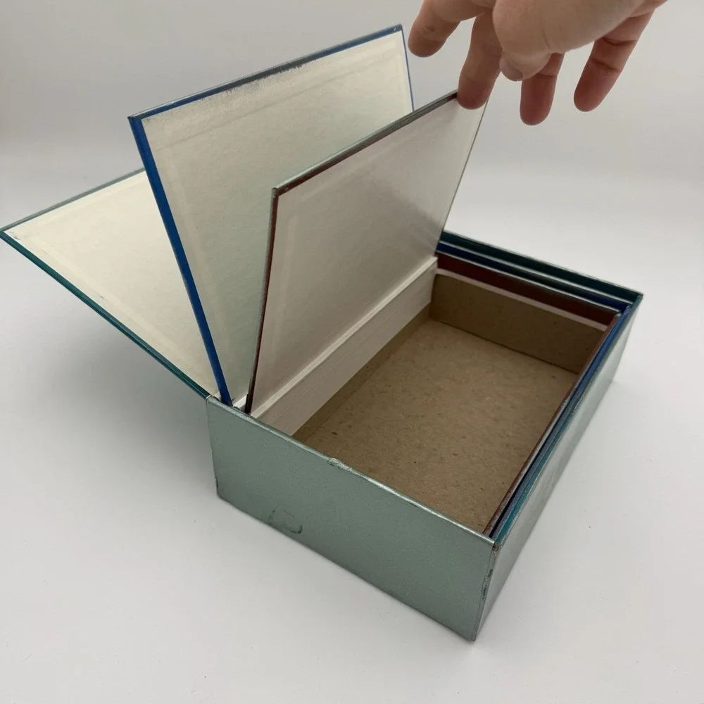 Nesting Decorative Cardboard Storage Boxes Set of 3 Lid Organizing DIY Decoupage